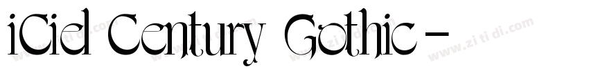 iCiel Century Gothic字体转换